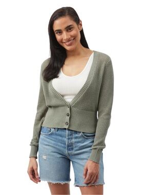 Tentree ($78) Sunbeam Organic Cotton Button Cardigan - PTP 22